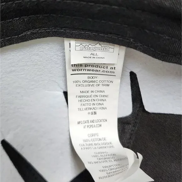 NWT Patagonia P-6 Label Trad Cap Hat Unisex Adult One-Size Black - Picture 7 of 8